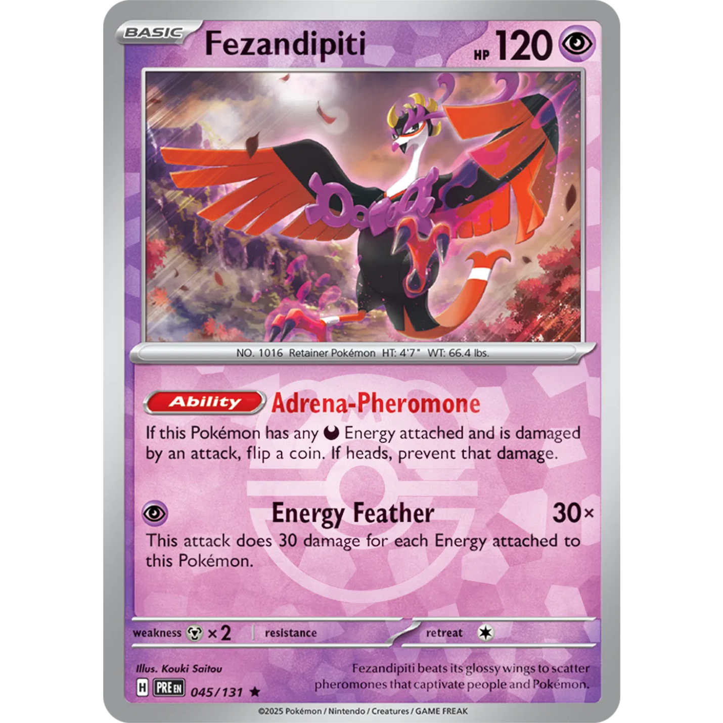 Fezandipiti 045/131 - Prismatic Evolutions - Master Ball Pattern