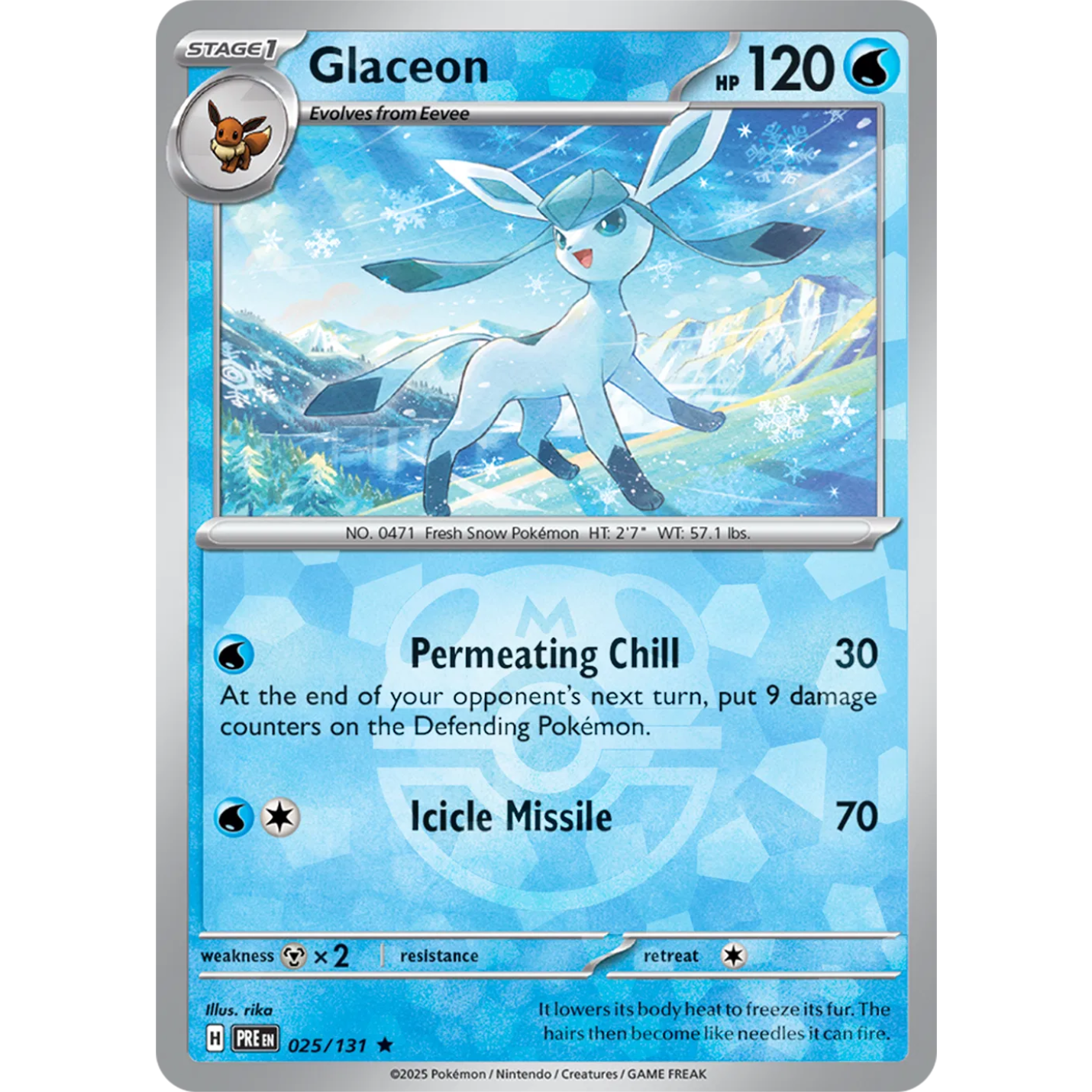Glaceon 025/131 - Prismatic Evolutions - Master Ball Pattern