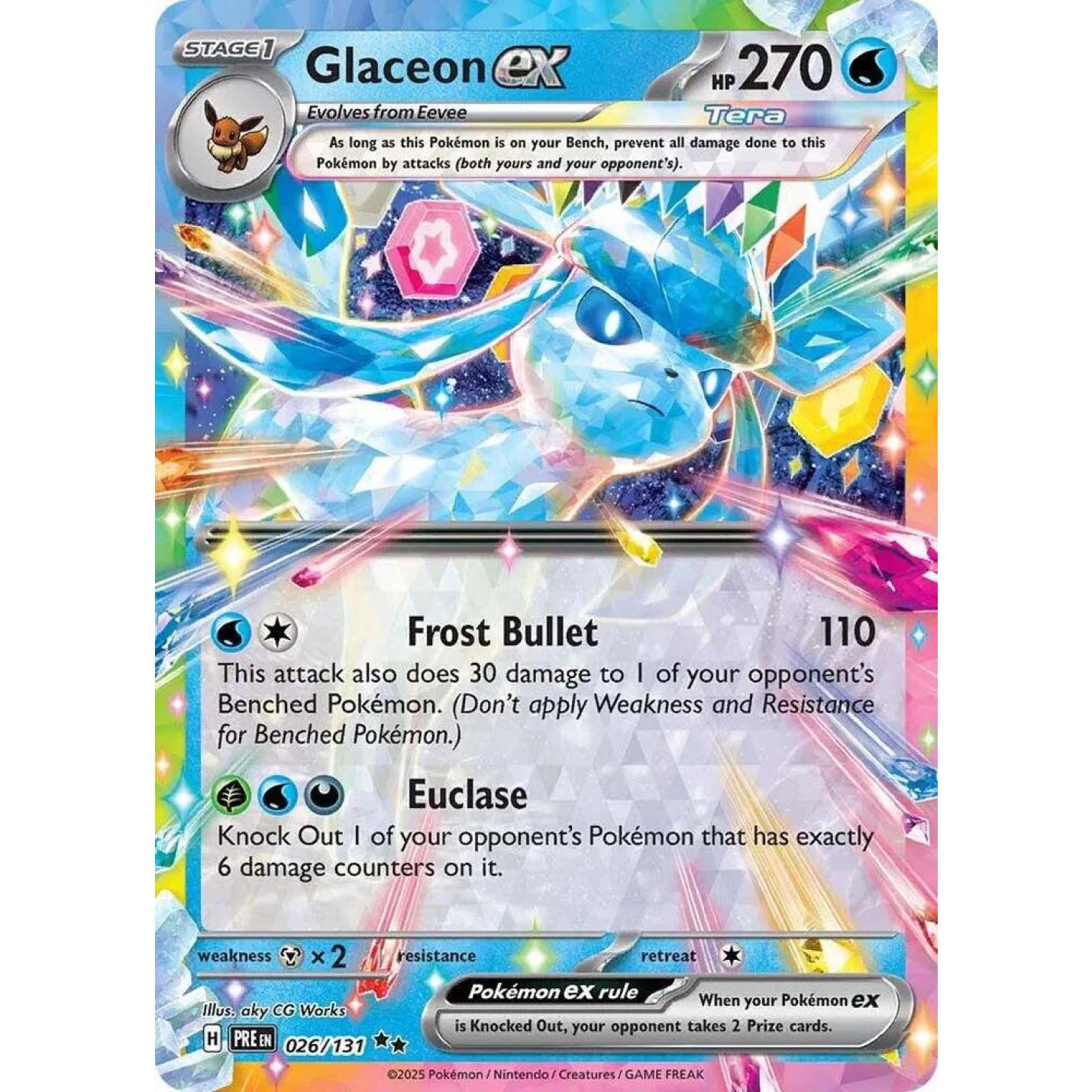 Glaceon ex 026/131 - Prismatic Evolutions - Holofoil