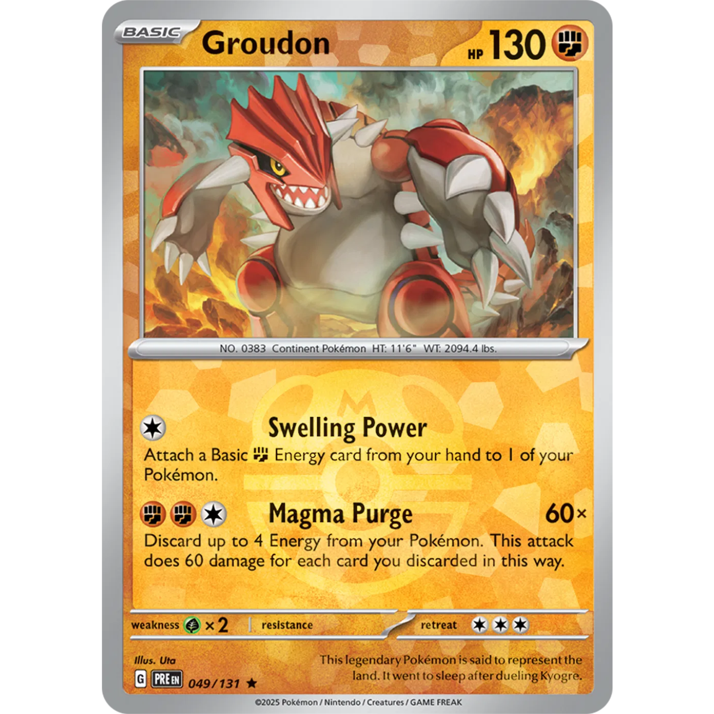 Groudon 049/131 - Prismatic Evolutions - Master Ball Pattern