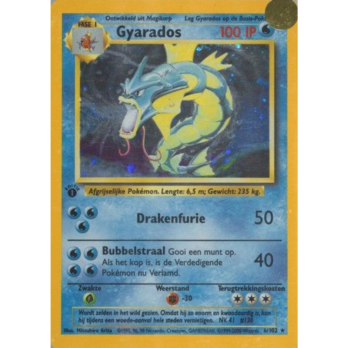 Gyarados (NL) 6/102 - Base Set (1st Edition) - Holofoil