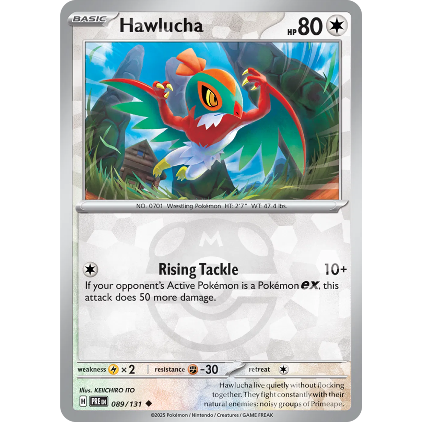 Hawlucha 089/131 - Prismatic Evolutions - Master Ball Pattern