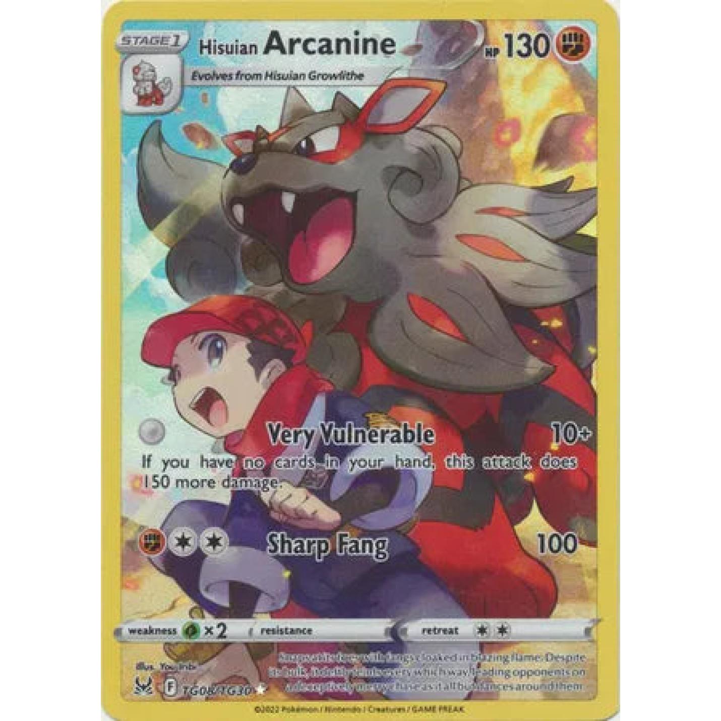 Hisuian Arcanine TG08/TG30 - Lost Origin Trainer Gallery - Holofoil