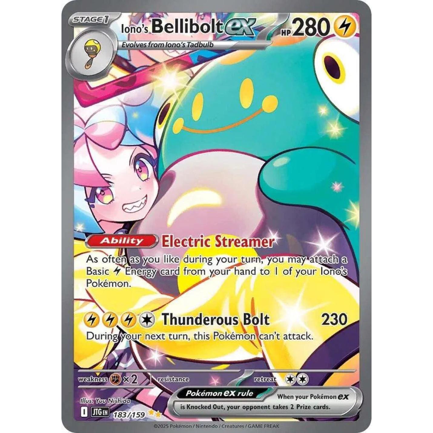 Iono's Bellibolt ex 183/159 - Journey Together - Holofoil
