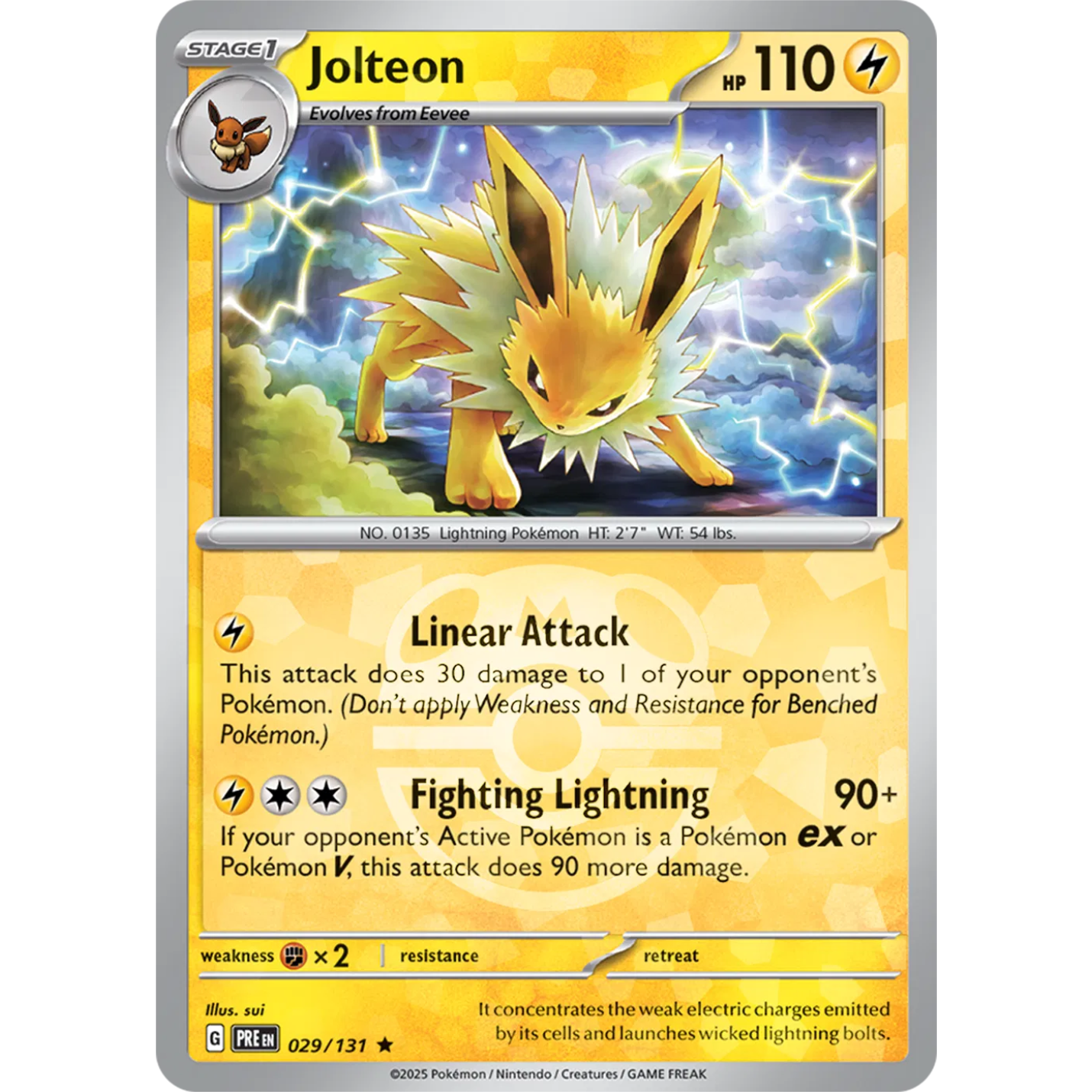 Jolteon 029/131 - Prismatic Evolutions - Master Ball Pattern