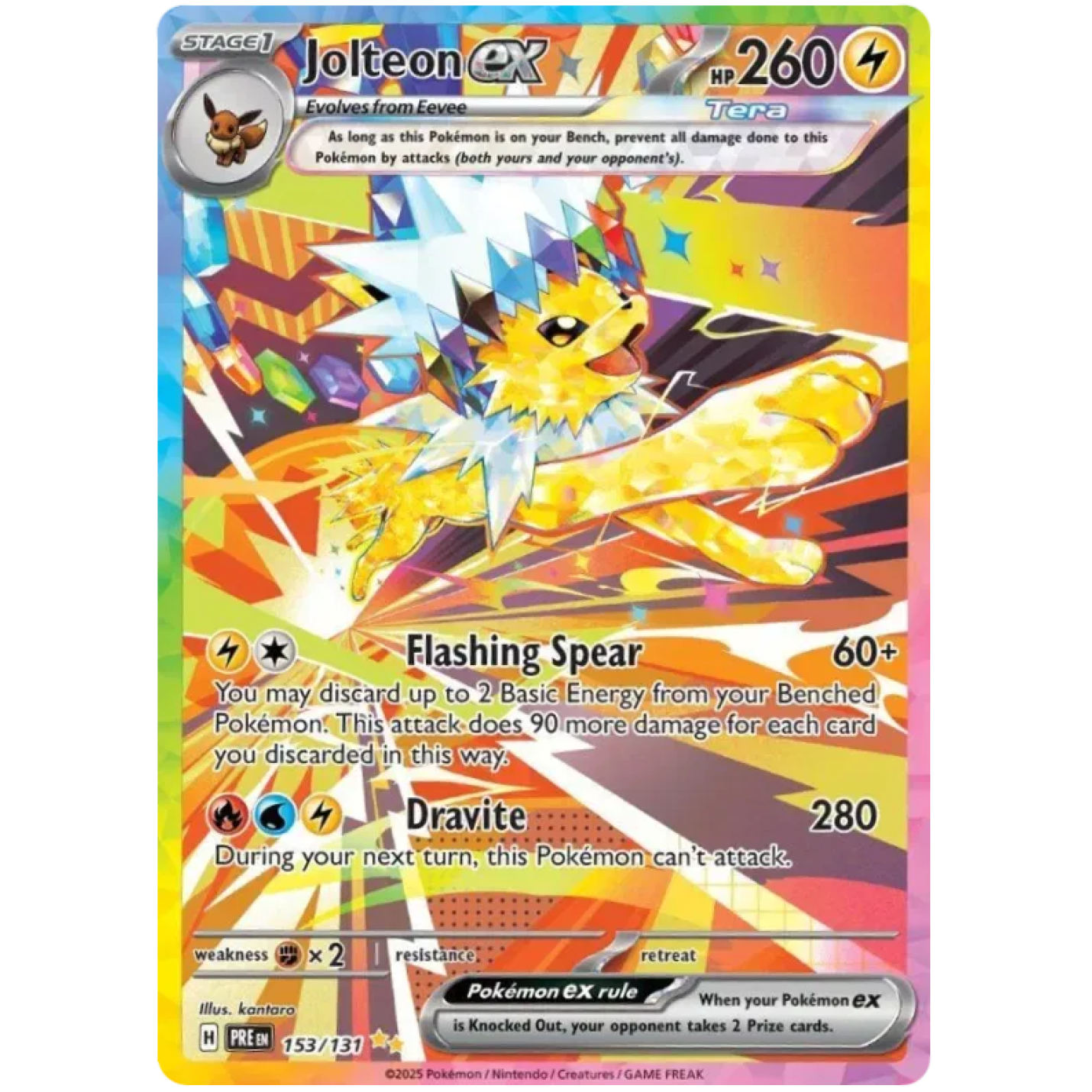 Jolteon ex 153/131 - Prismatic Evolutions - Holofoil