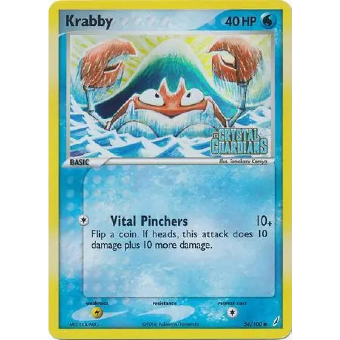 Krabby 54/100 - EX Crystal Guardians - Reverse Holofoil