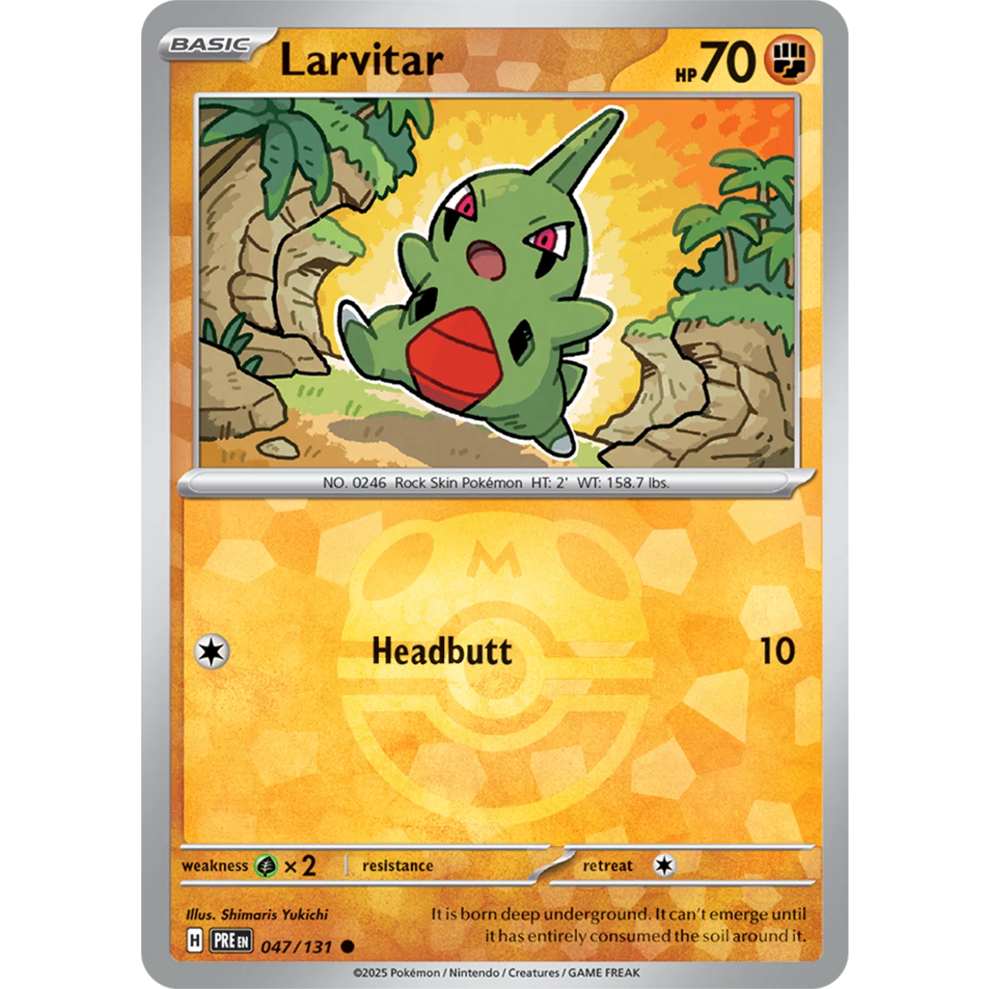 Larvitar 047/131 - Prismatic Evolutions - Master Ball Pattern