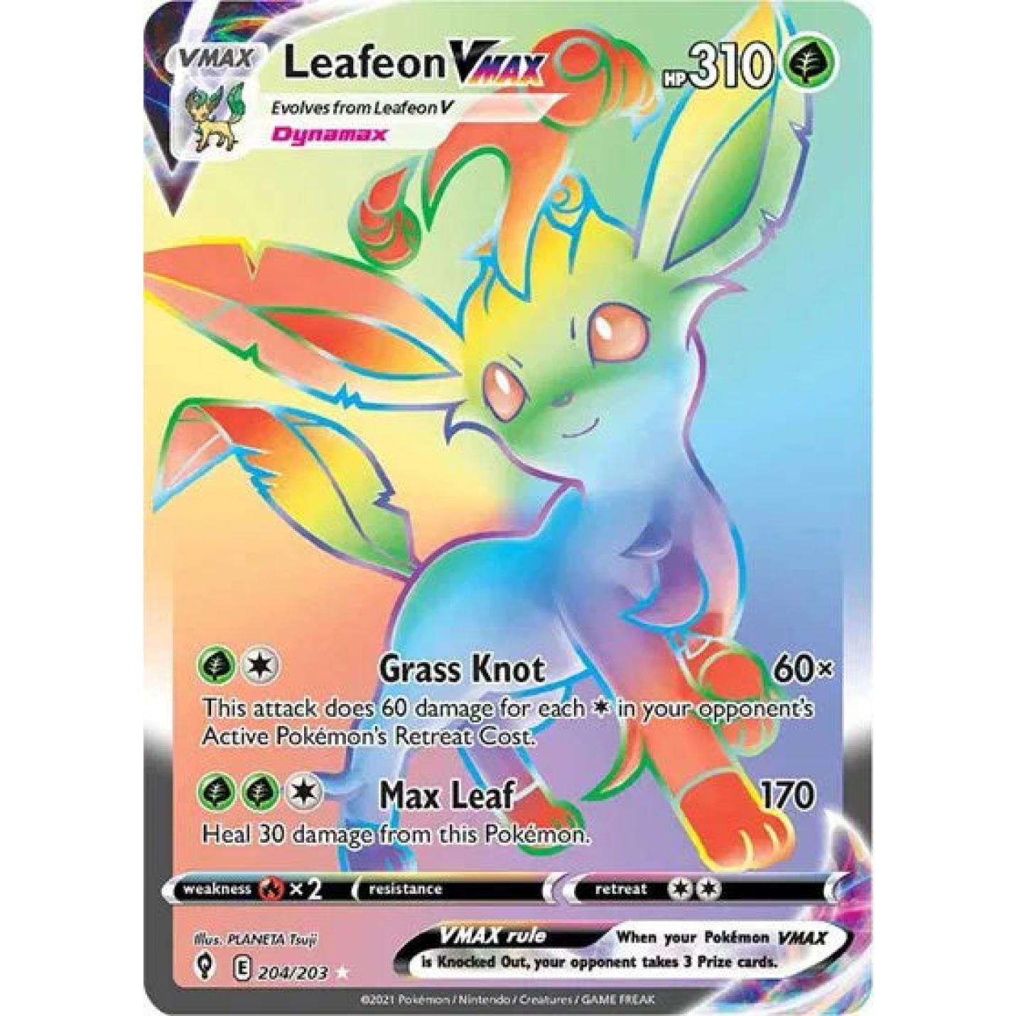 Leafeon VMAX 204/203 - Evolving Skies - Holofoil