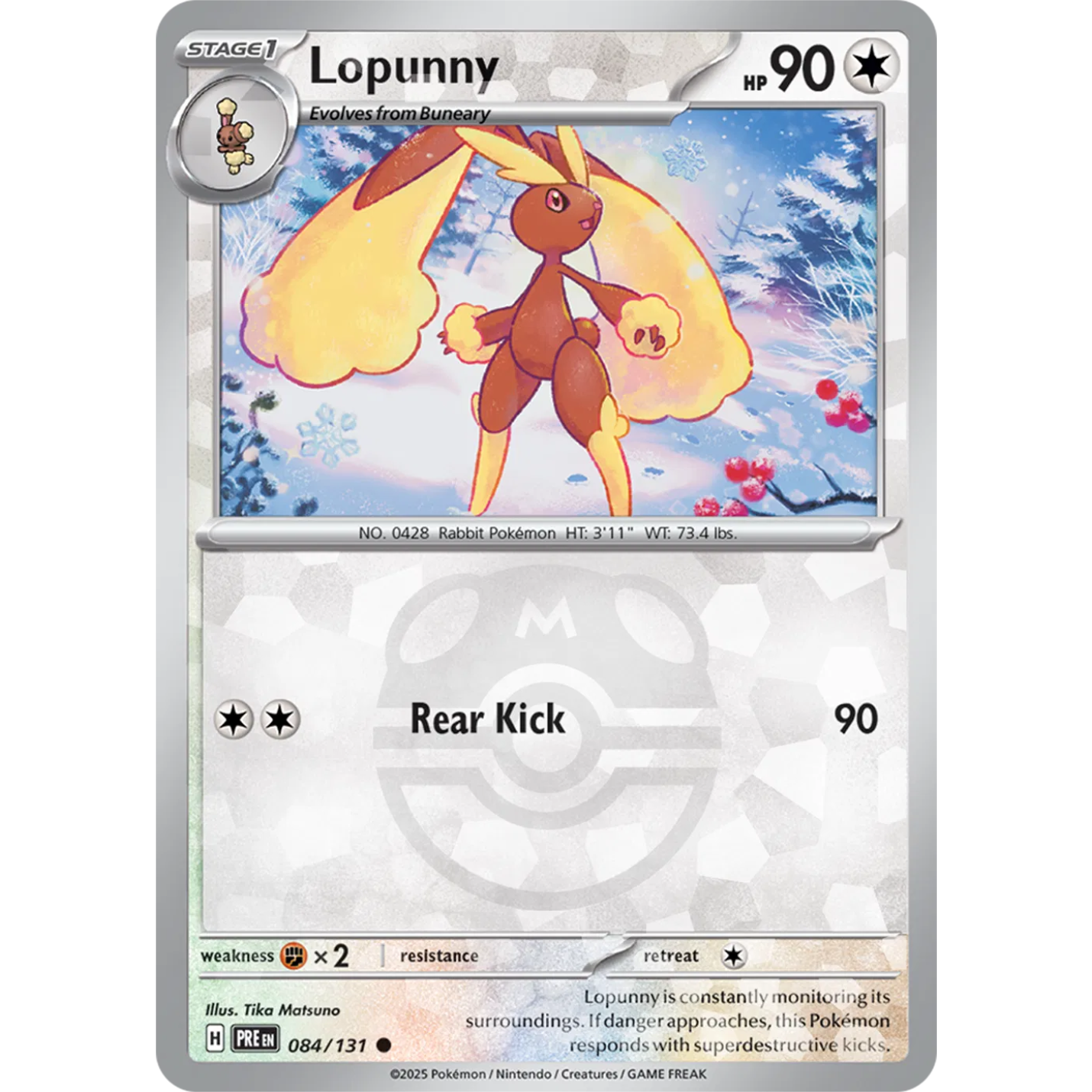 Lopunny 084/131 - Prismatic Evolutions - Master Ball Pattern