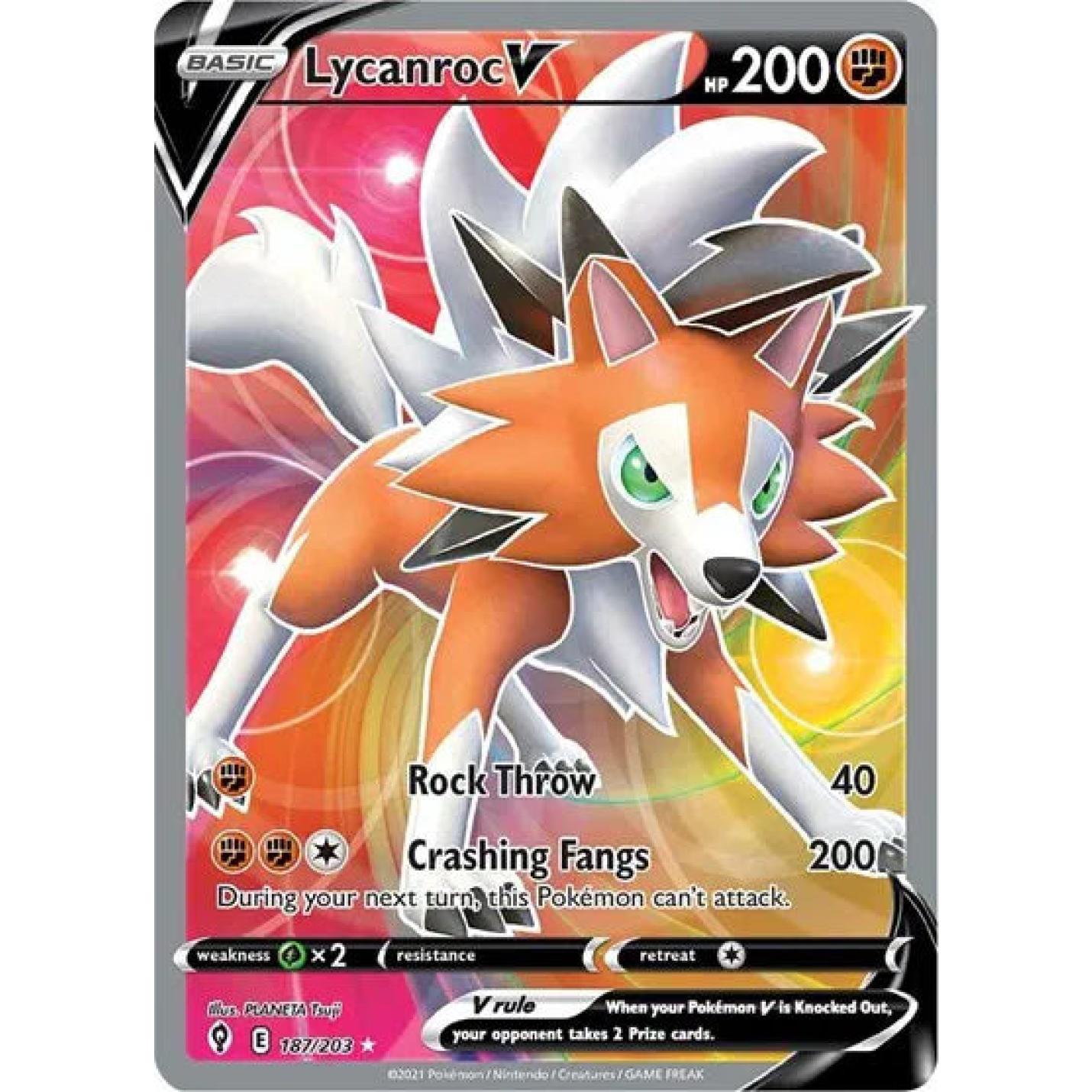 Lycanroc V 187/203 - Evolving Skies - Holofoil
