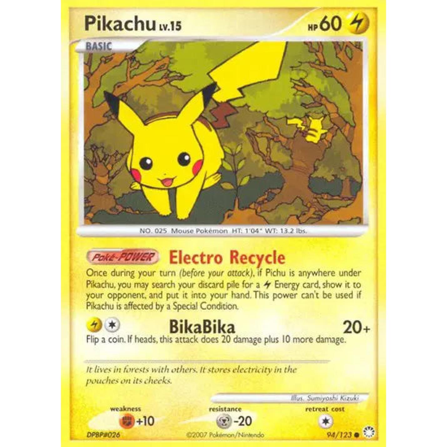 Pikachu Lv.15 94/123 - Mysterious Treasures - Normal