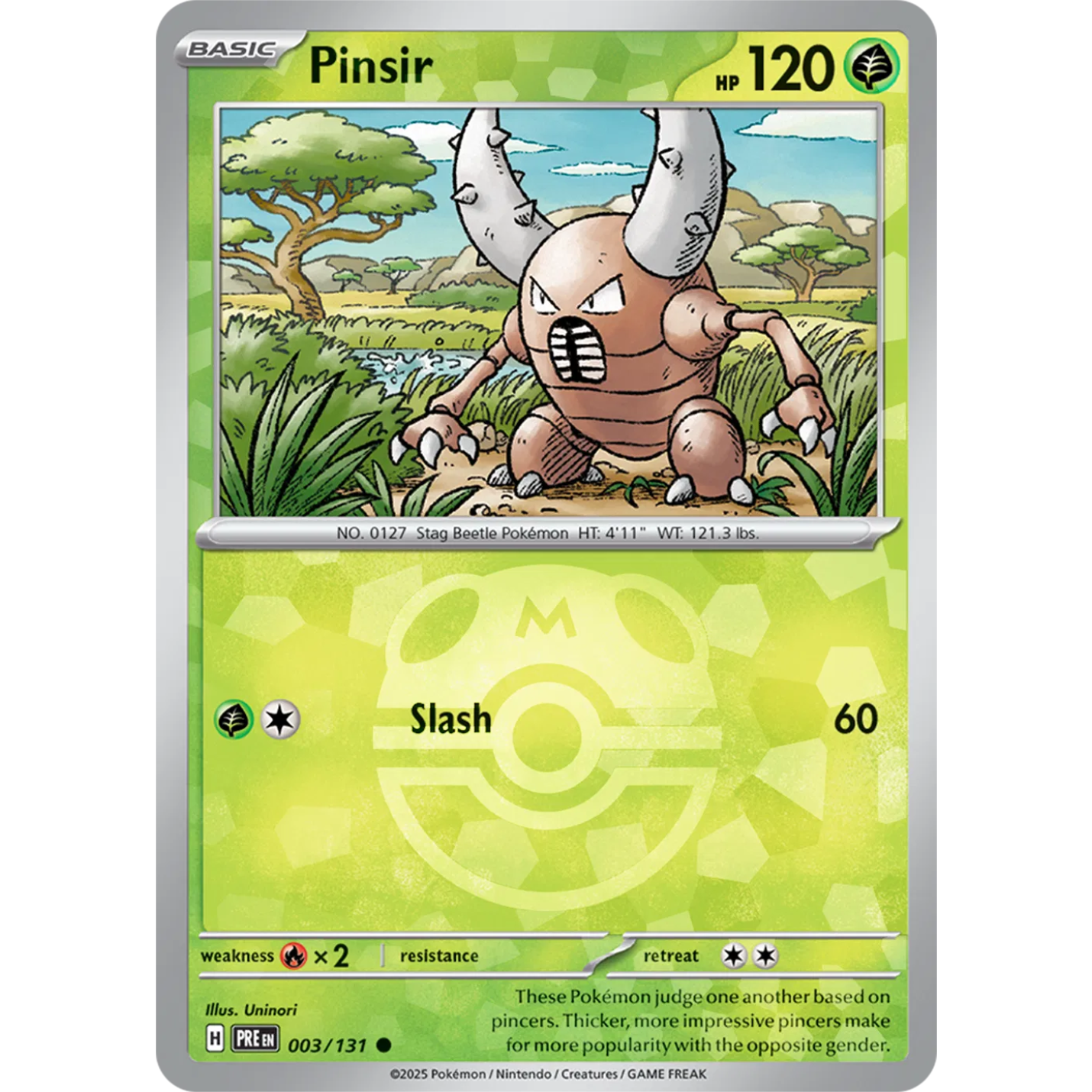 Pinsir 003/131 - Prismatic Evolutions - Master Ball Pattern