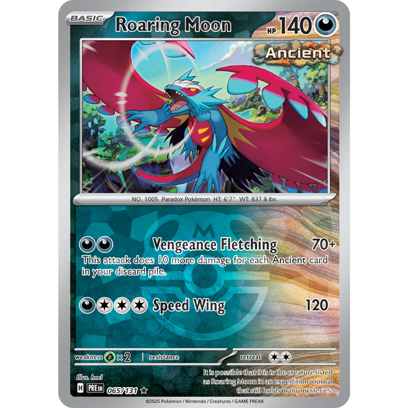 Roaring Moon 065/131 - Prismatic Evolutions - Master Ball Pattern