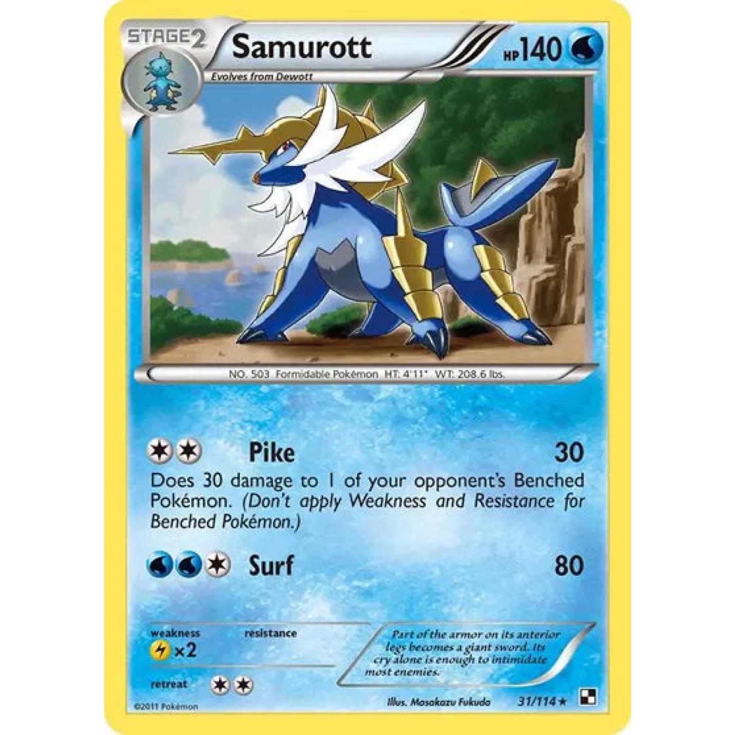 Samurott 31/114 - Black & White - Holofoil