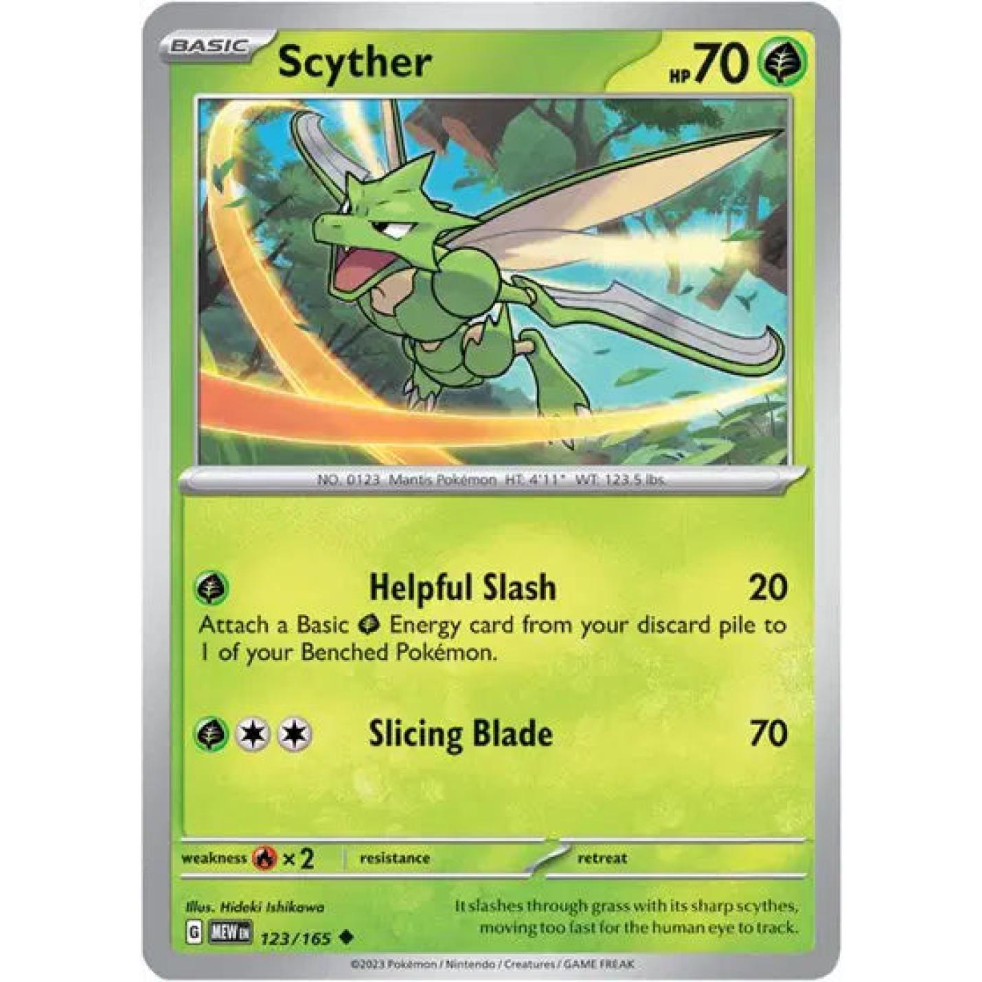 Scyther 123/165 - Scarlet & Violet 151 - Reverse Holofoil
