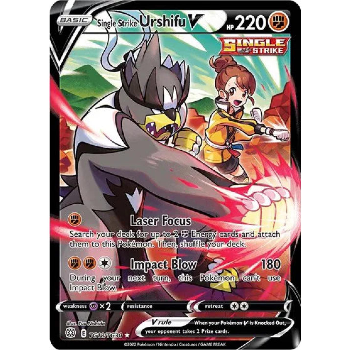 Single Strike Urshifu V TG18/TG30 - Brilliant Stars Trainer Gallery - Holofoil