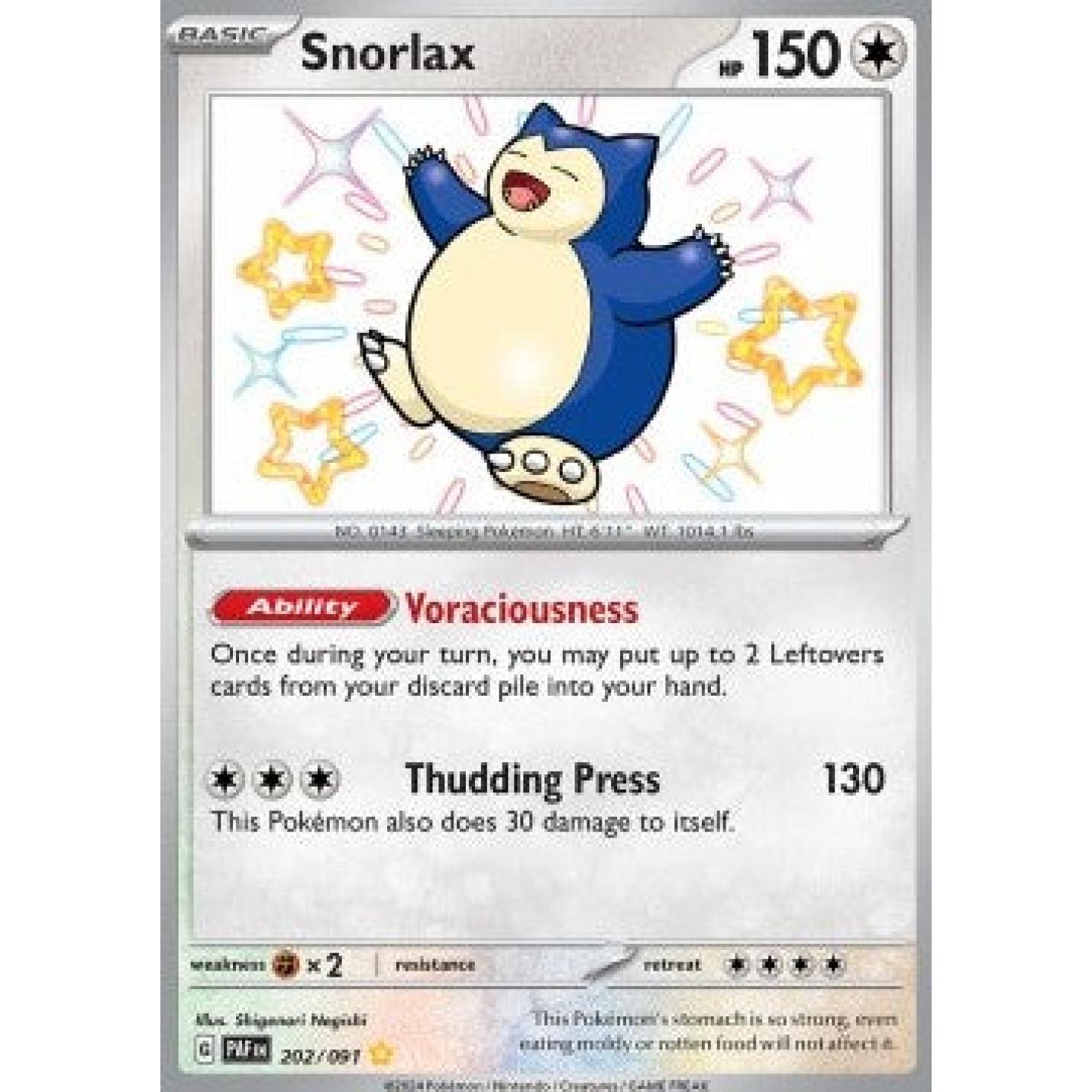 Snorlax 202/091 - Paldean Fates - Holofoil