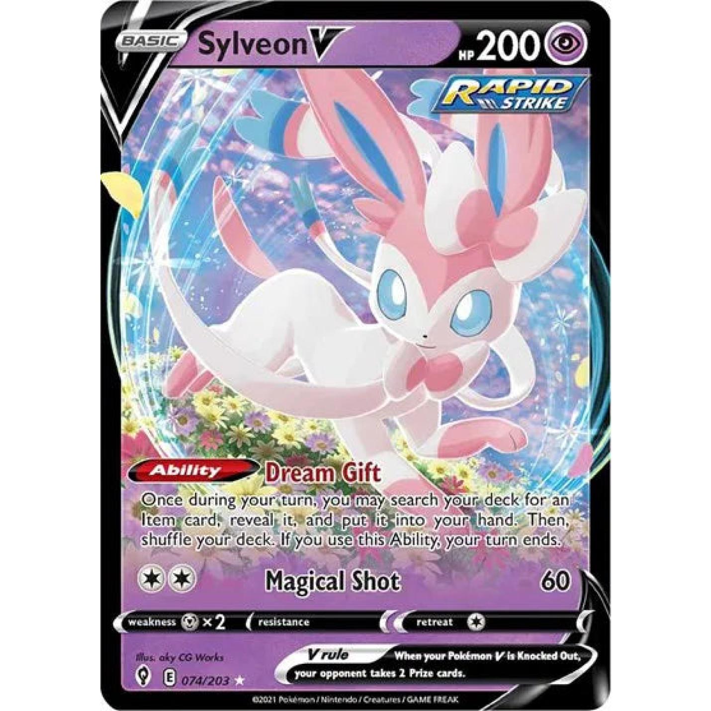 Sylveon V 074/203 - Evolving Skies - Holofoil