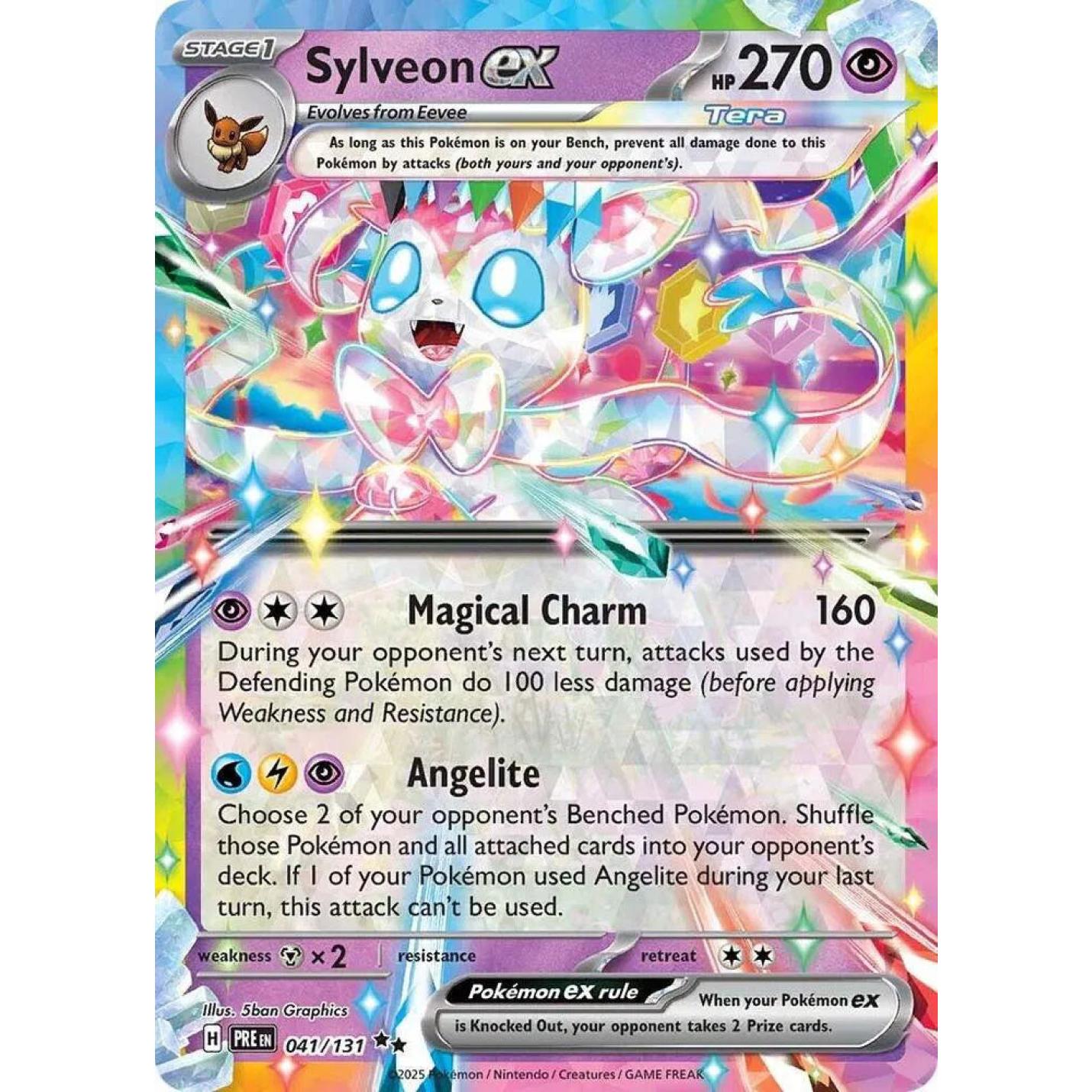Sylveon ex 041/131 – Prismatic Evolutions –  Holofoil