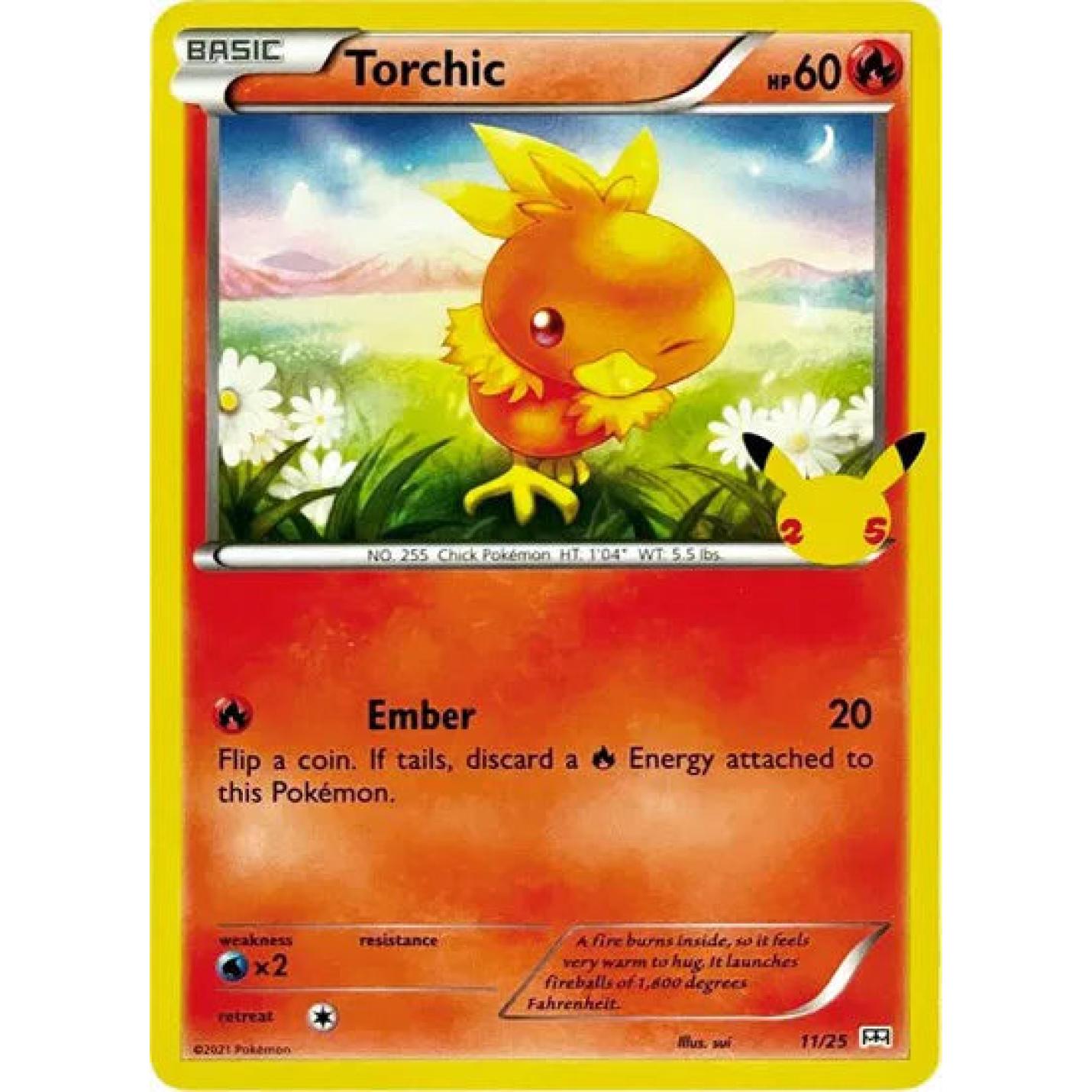 Torchic 11/25 - McDonald's 25th Anniversary Promos - Holofoil