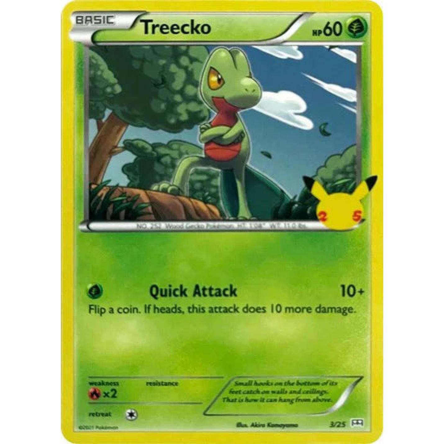 Treecko 3/25 - McDonald's 25th Anniversary Promos - Holofoil