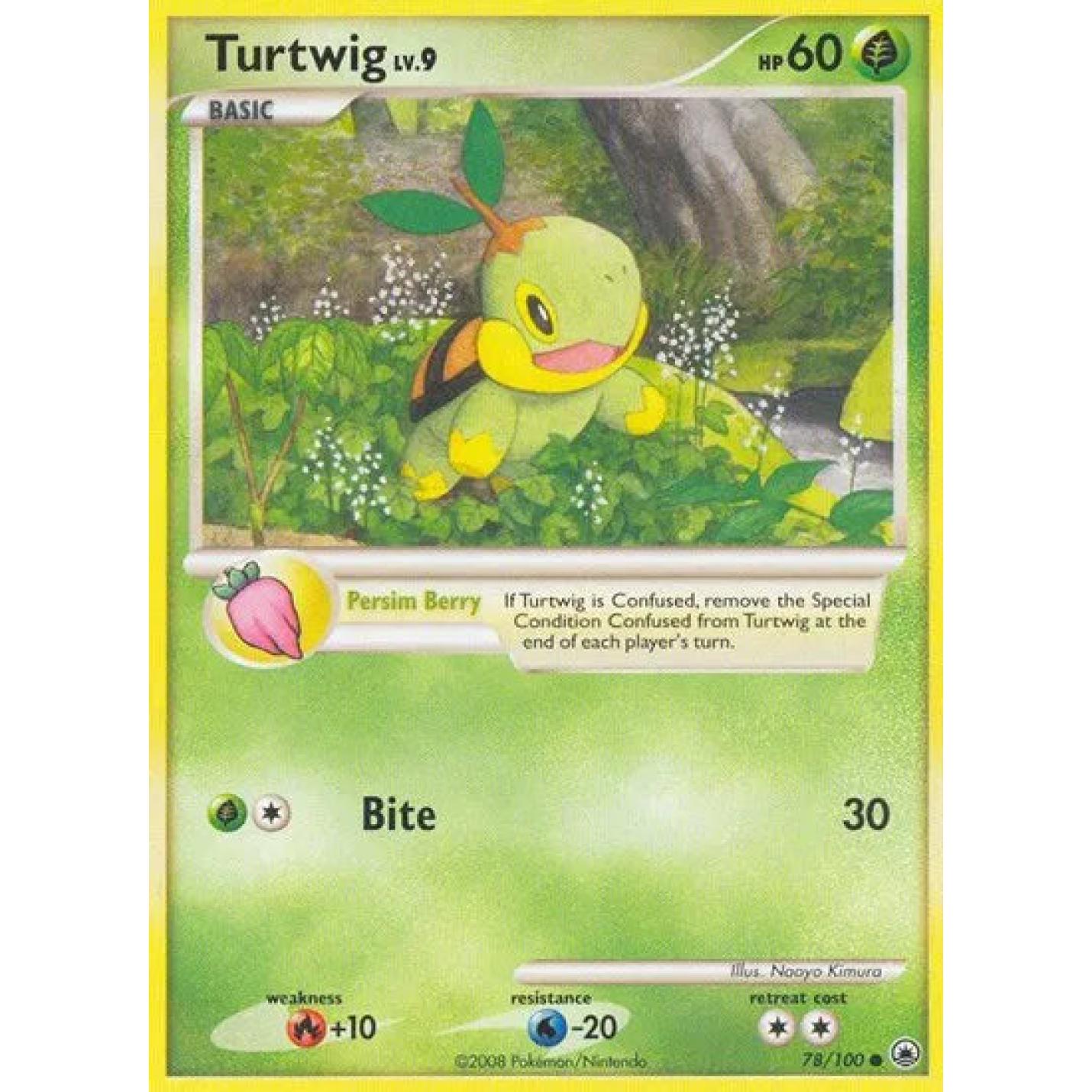 Turtwig Lv.9 78/100 - Majestic Dawn - Reverse Holofoil