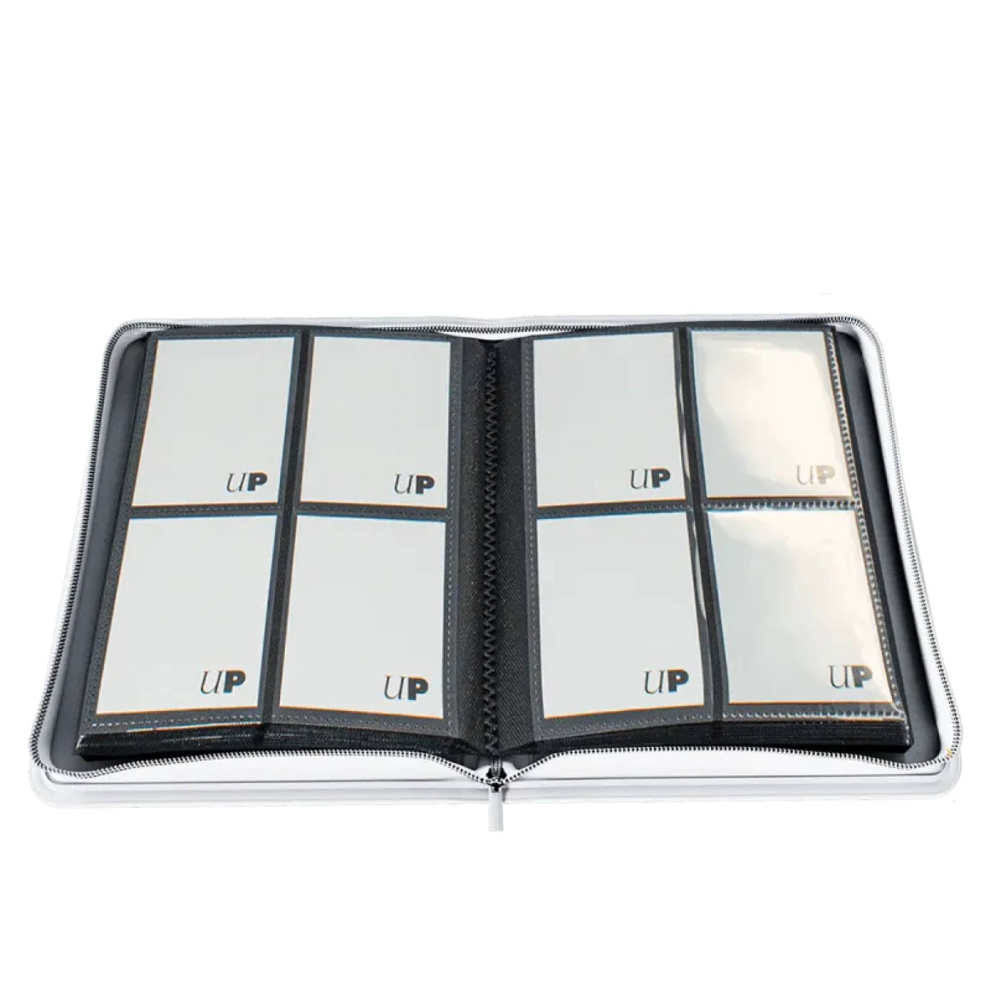 Ultra Pro - Vivid 4-Pocket Zippered PRO-Binder: White open