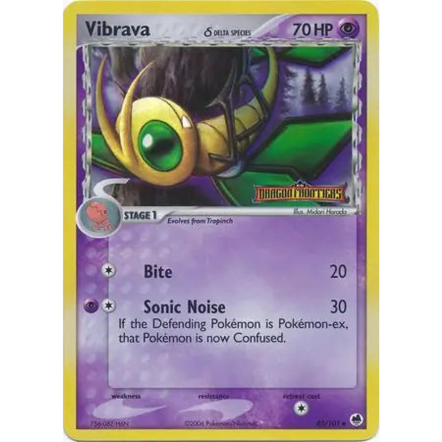 Vibrava (Delta Species) 42/101 - EX Dragon Frontiers - Reverse Holofoil