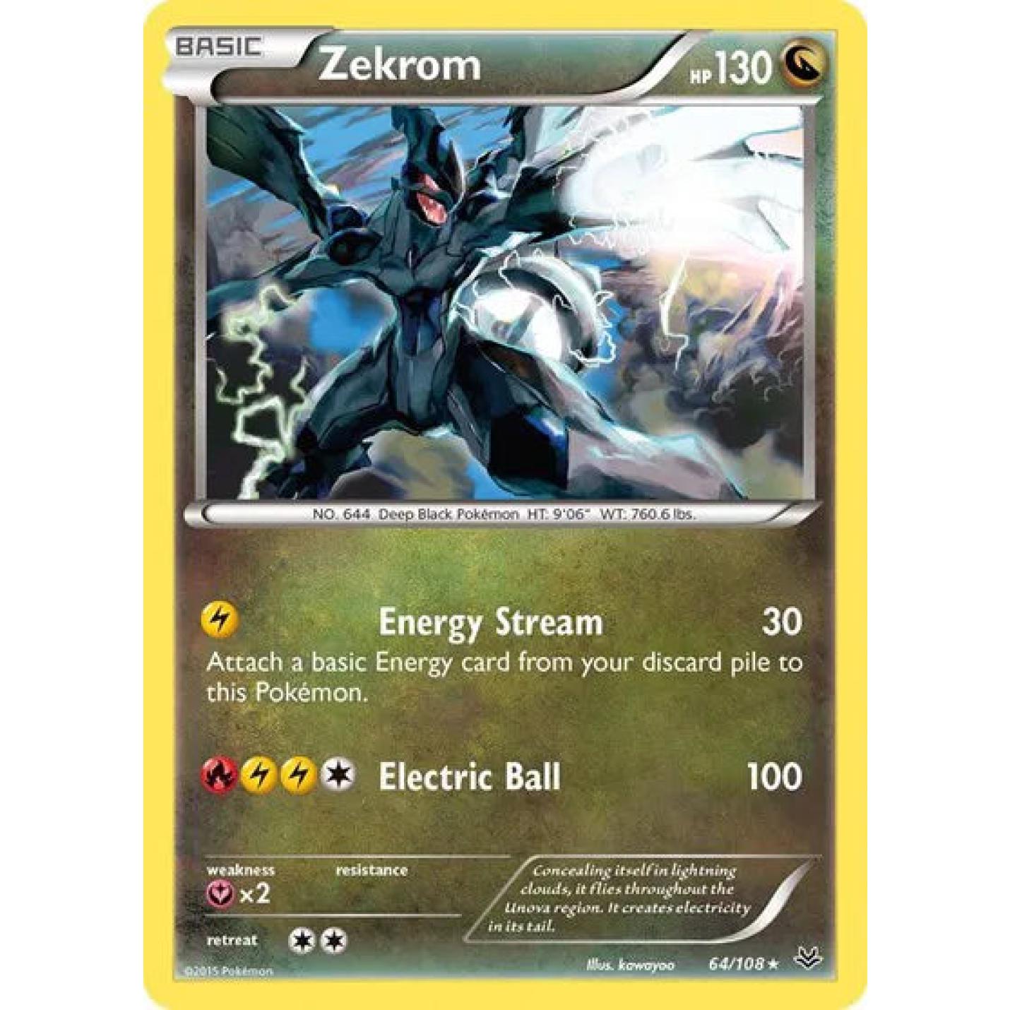 Zekrom 64/108 - Roaring Skies - Reverse Holofoil