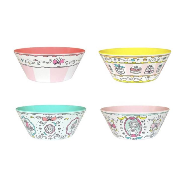 Jill - Set van 4 verschillende kommen 20 cm - Melamine servies