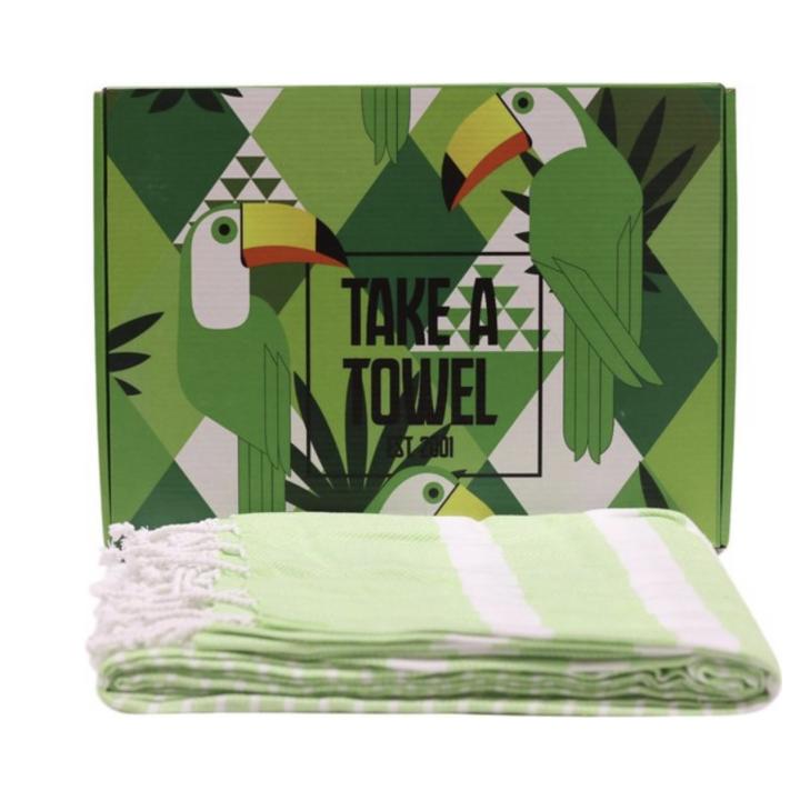 Hamamdoek - Take A Towel - fouta - 90x170 cm - 100% katoen groen