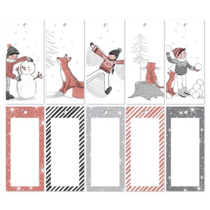 Collectiv Warehouse Kerst cadeau labels 15 stuks