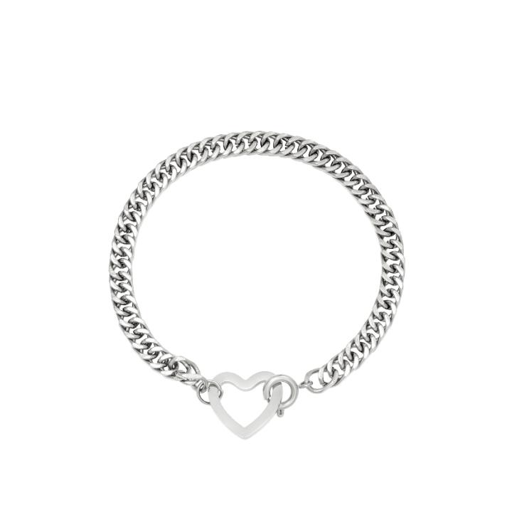 Armband Love - RVS - 18,5 cm - Zilver