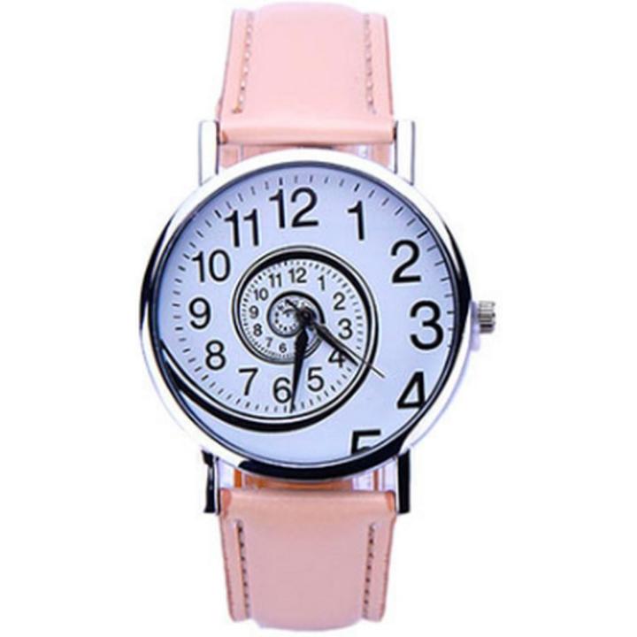 Hidzo Horloge Swirl ø 37 mm - Creme - Kunstleer