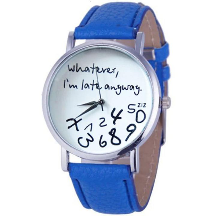 Whatever I'm Late Anyway Horloge - Blauw