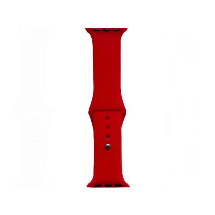 Hidzo Horlogebandje - Geschikt Voor Apple Watch Series 1/2/3/4 - 42MM / 44MM - Siliconen - Rood