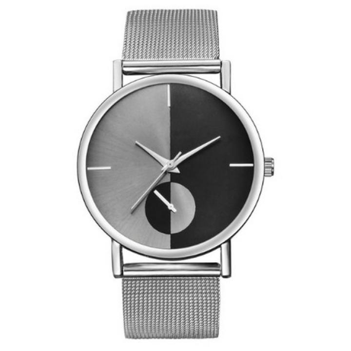 Hidzo Horloge Bowake ø 37 mm - Zilver/Zwart - Inclusief horlogedoosje