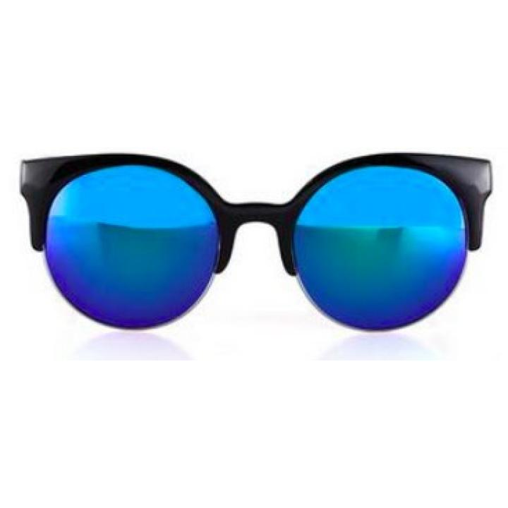 Hidzo Zonnebril Cat Eye Zwart - UV 400 - Blauwe Glazen