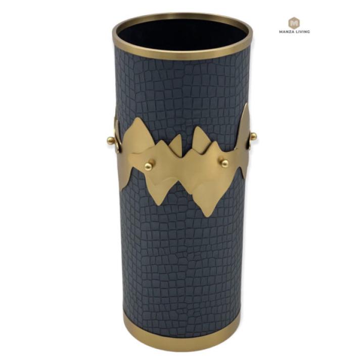 Exclusieve Blauwe Vaas - Goud Detail - H46cm - Manza Living