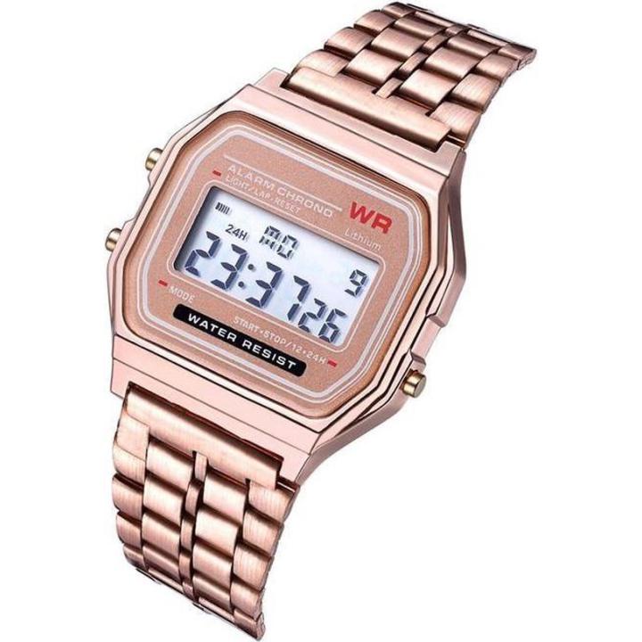 Hidzo Horloge Digital Watch ø 37 mm - Rose-Goud - Staal