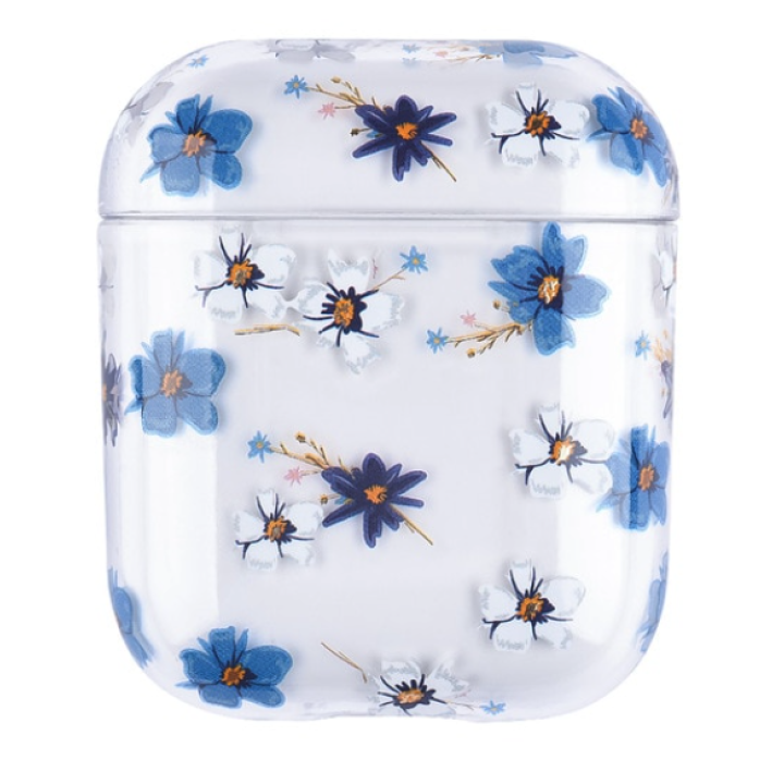 Hidzo Hoes Voor Apple's Airpods - Blauwe Bloemen