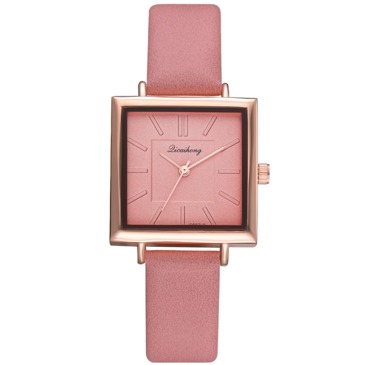 Hidzo Horloge Dicaihong Ø 28 - Roze - Kunstleer