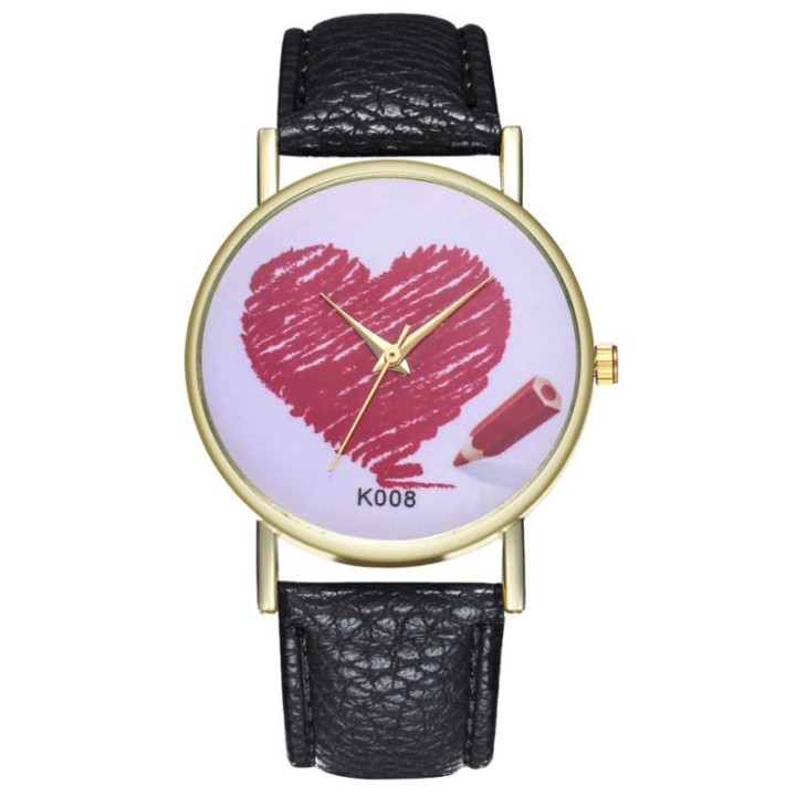 Hidzo Horloge Hart Ø 39 - Zwart