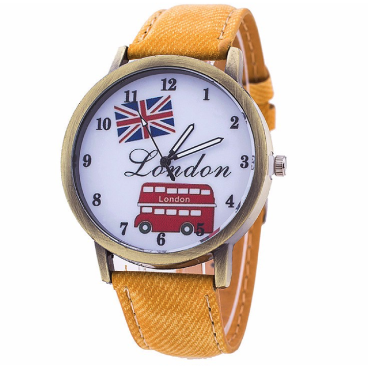 Hidzo Horloge London Ø 40 - Geel