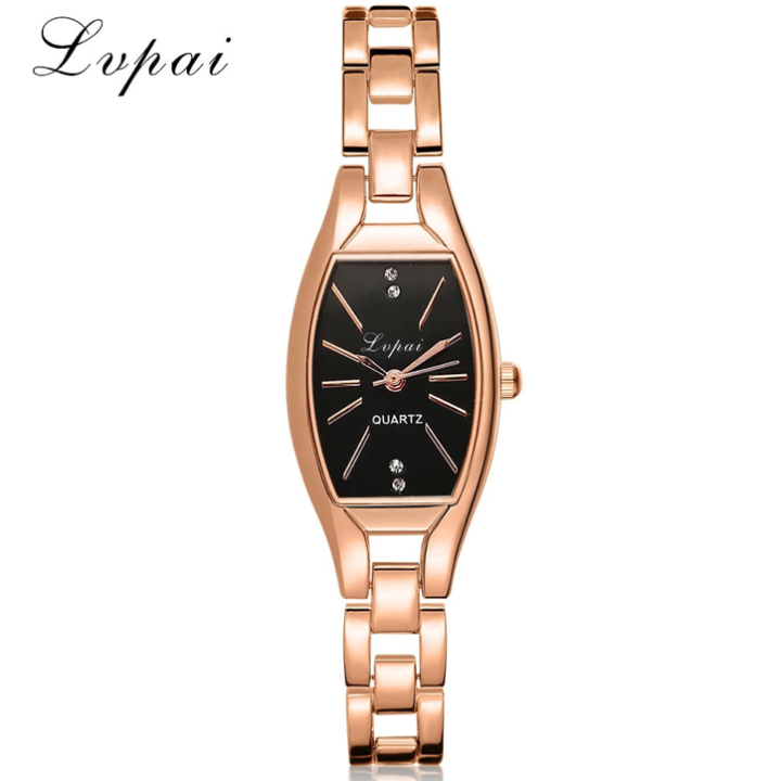 Hidzo Horloge LVPAI Quartz Ø 28/20 - Rose/Zwart - Staal
