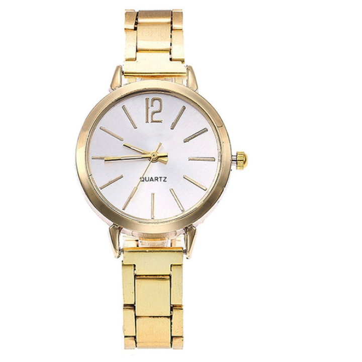 Hidzo Horloge Quartz Ø 29 - Goud/Wit - Staal
