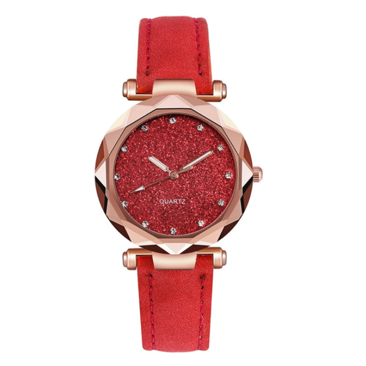 Hidzo Horloge Quartz Ø 38 - Rood/Rose