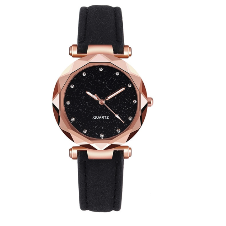 Hidzo Horloge Quartz Ø 38 - Zwart/Rose