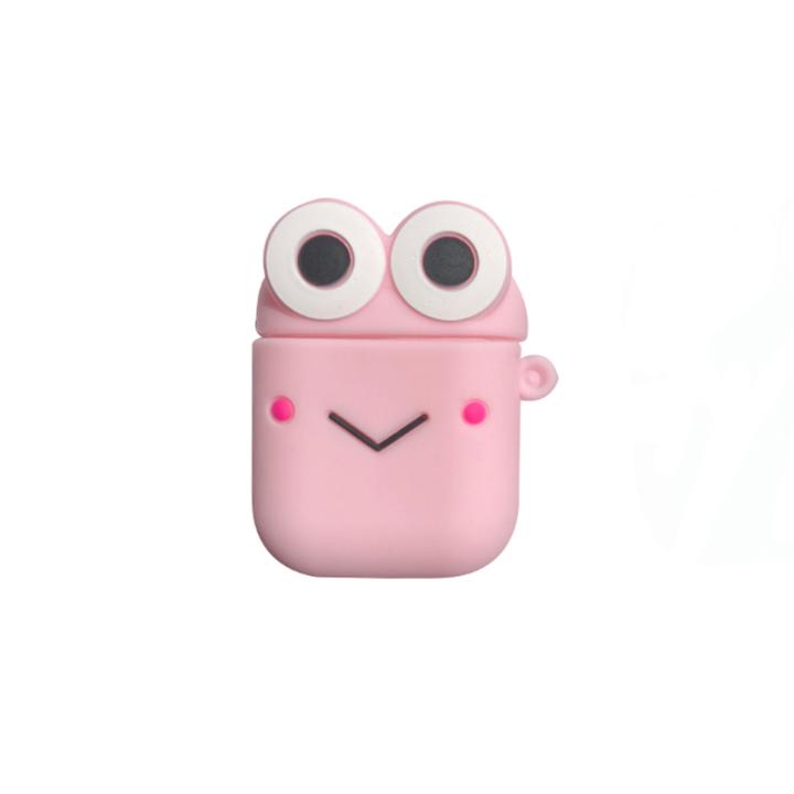 Hidzo Hoes voor Apple's Airpods 1/2 - Smile - Roze - Siliconen